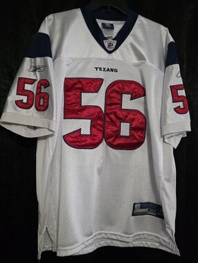 NFL REEBOK ONFIELD  Houston Texans White and Red #56 Jersey CUSHING